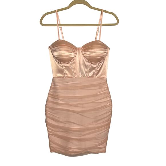 Windsor Blush Pink Corset Tulle Satin Dress Sz S NWt - Picture 1 of 9